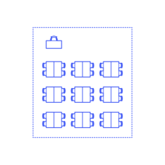 Layouts Classrooms Grid Facing 4 Flat Line Svg Vector, Free Vectors File